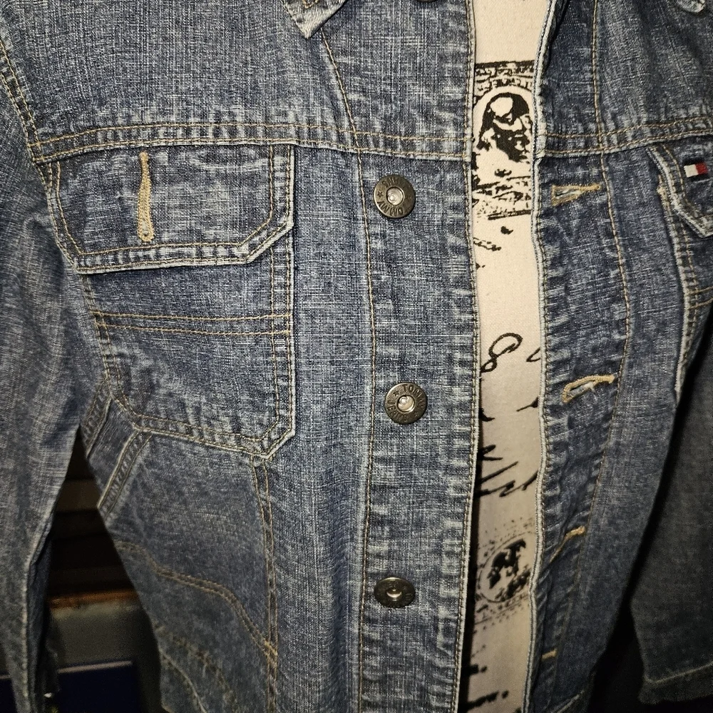 Tommy Hilfiger Womans Jean Jacket Size M - Picture 11 of 13